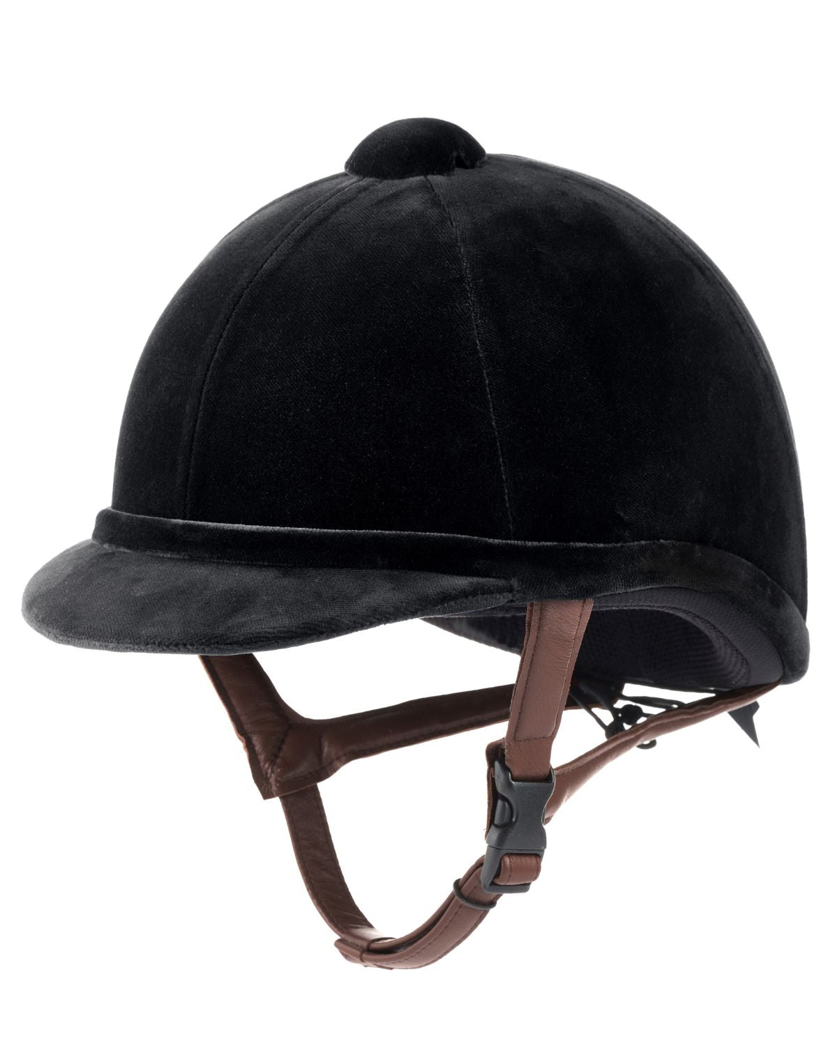 Charles Owen New Hampton Black Velvet Equestrian Helmet - Equiflair