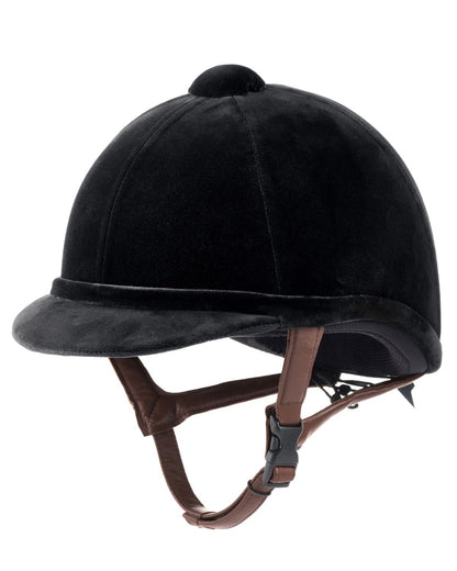 Charles Owen New Hampton Black Velvet Equestrian Helmet - Equiflair
