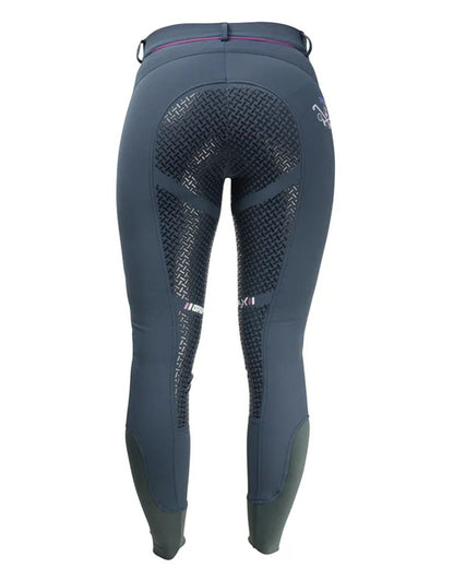 Hy Equestrian Sport Dynamic Ladies Breeches Raspberry Rose/Grey