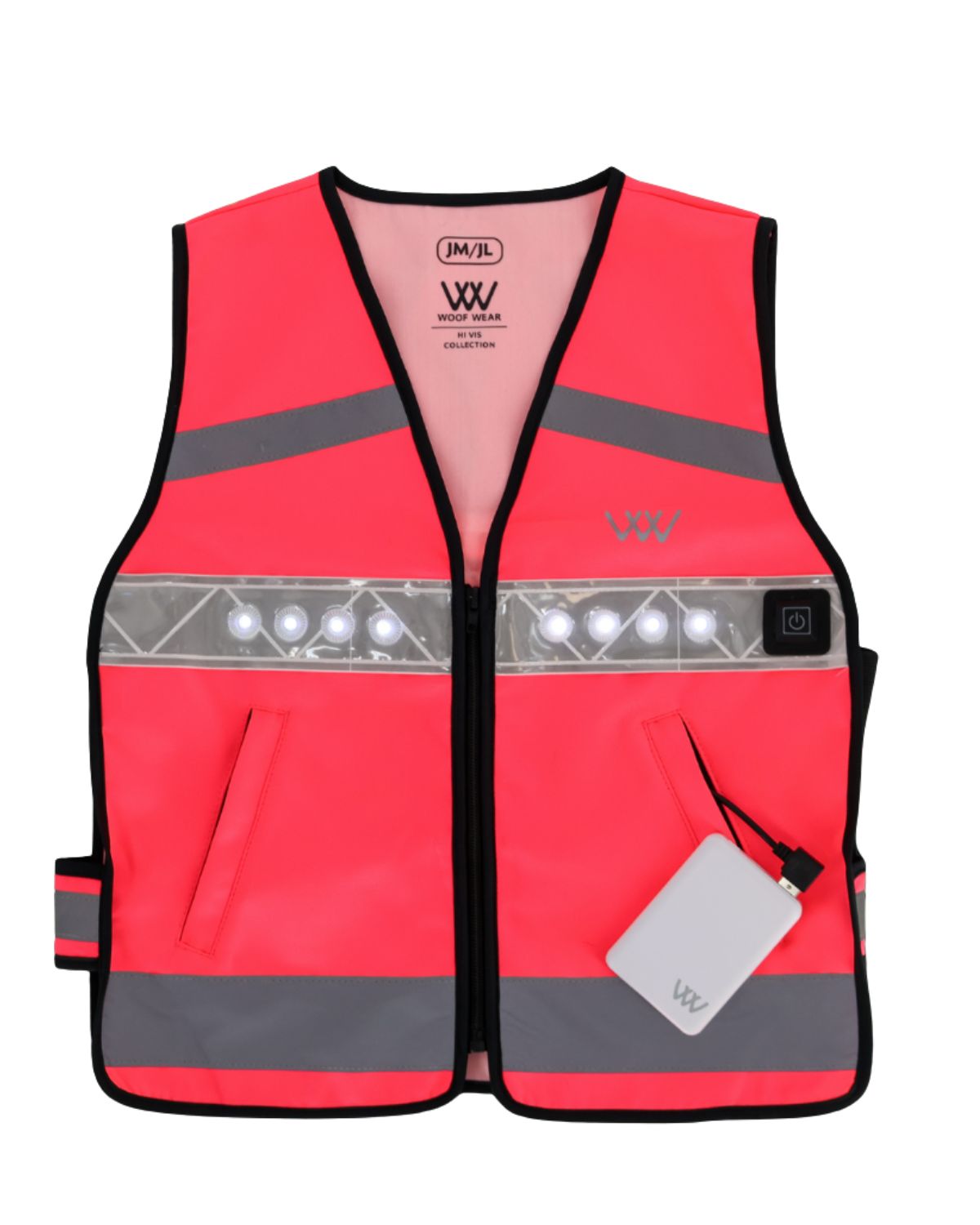 Woof Wear LED Hi-Vis Riding Vest Pink