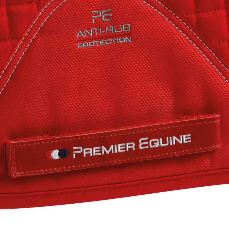 Premier Equine Red Saddle Pad - Dressage Cotton Pad - Close Contact