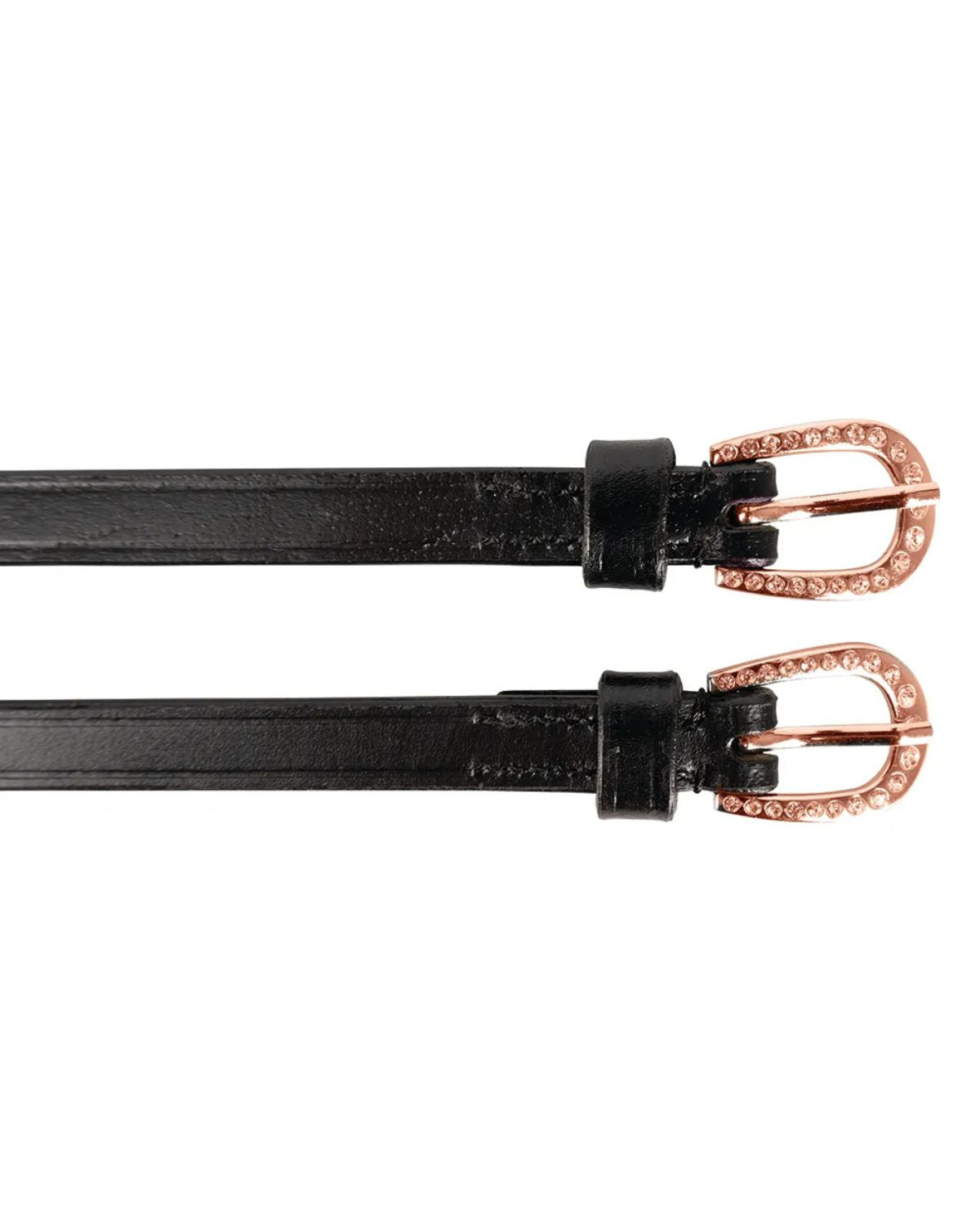 Hy Equestrian Diamante Spur Straps Black/Rose Gold