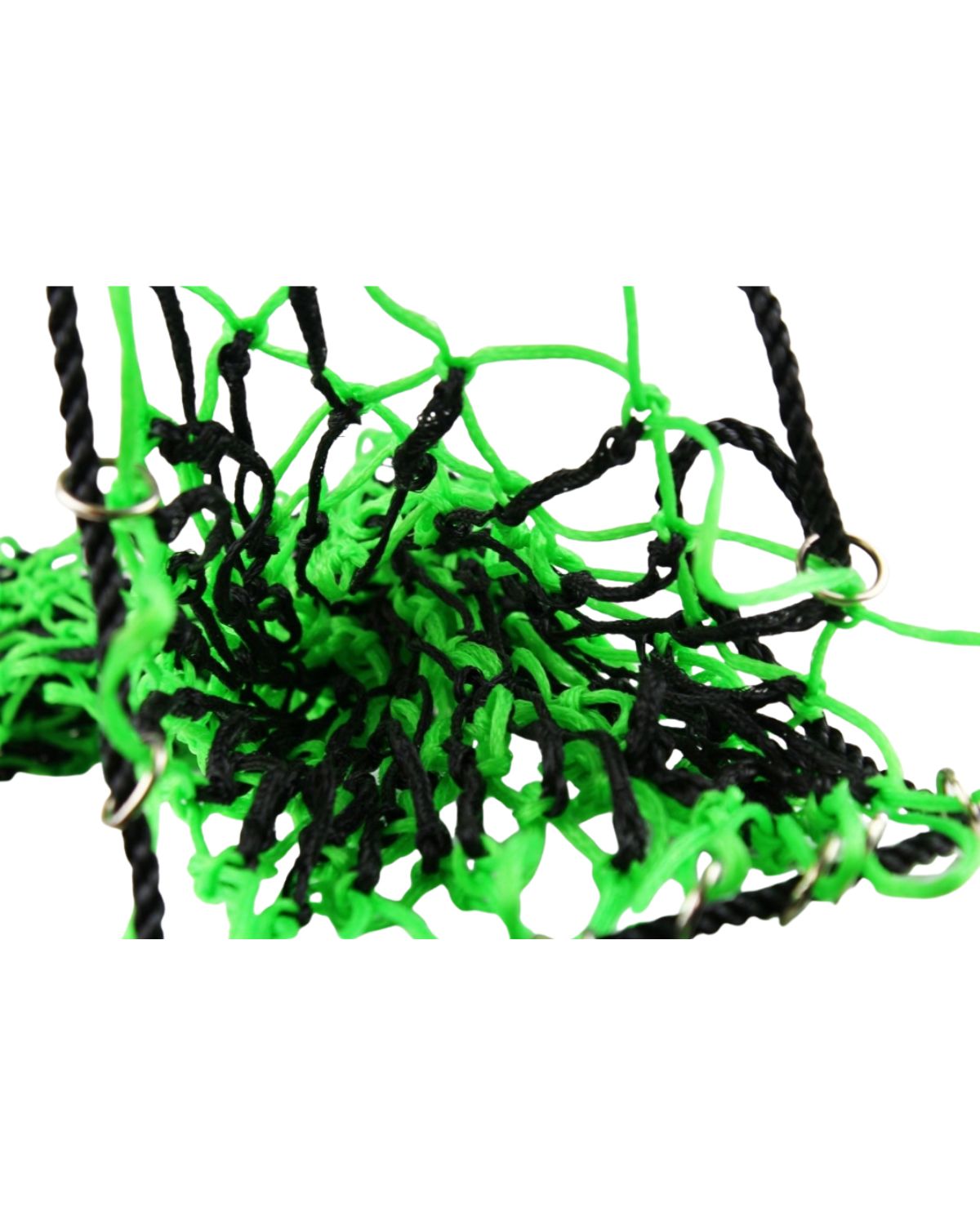 KM ELITE ELIM-A-NET Green & Black Hay Net by Equiflair: Slow Feeder for Horses