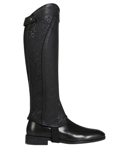 Equestro Unisex Gaiters Elastic Band With Logos Black