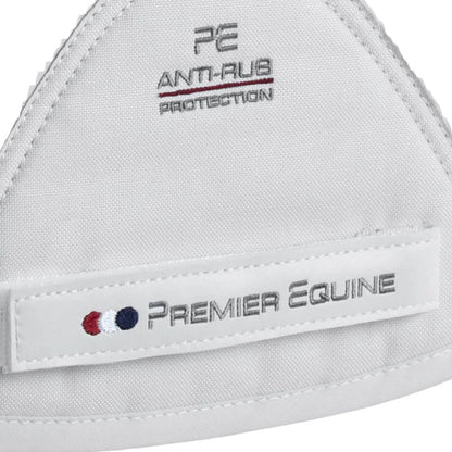 Premier Equine White Cotton Saddle Pad - GP/Jump Square with Anti-Rub Protection