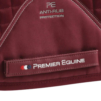 Premier Equine Burgundy Dressage Saddle Pad | Close Contact Cotton Anti-Rub Protection