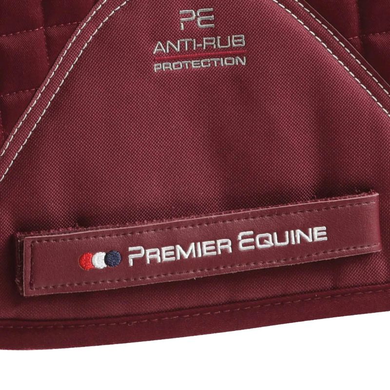 Premier Equine Burgundy Dressage Saddle Pad | Close Contact Cotton Anti-Rub Protection