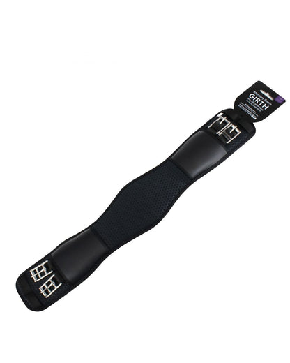 KM Elite Memory Foam Dressage Girth Black - Horse Riding Girth, Comfortable Equine Equipment | Equiflair