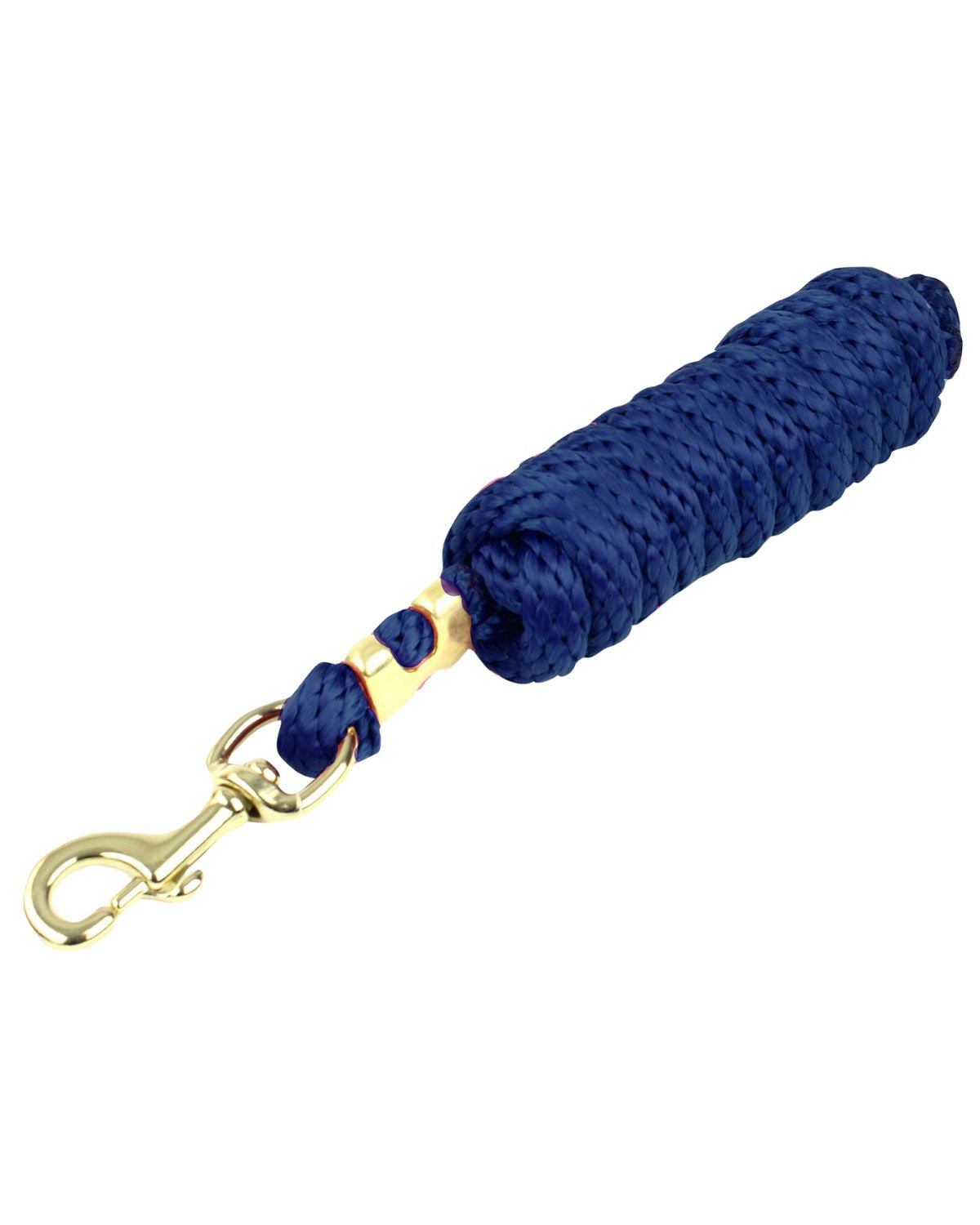 Navy Blue Poly Lead Rope for Horses | KM Elite Equine Lead Rope with Brass Snap