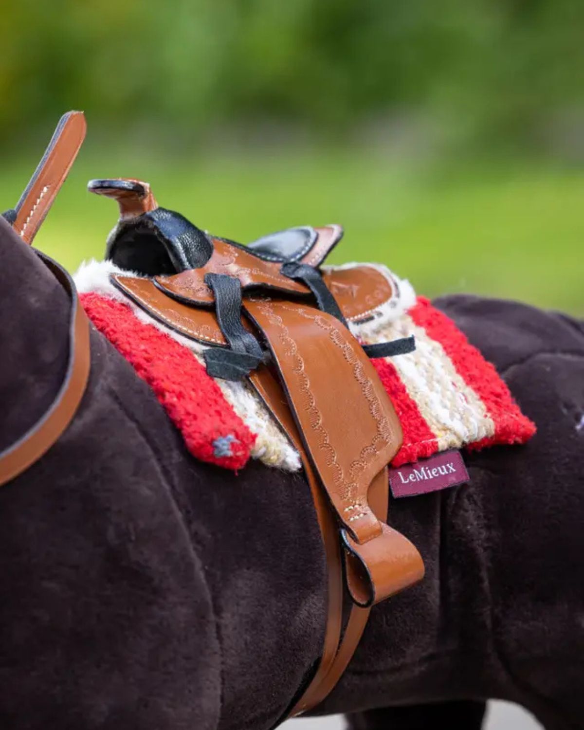 LEMIEUX Toy Pony Western Pad Chilli Red - Equiflair: Miniature horse saddle pad for toy horses.