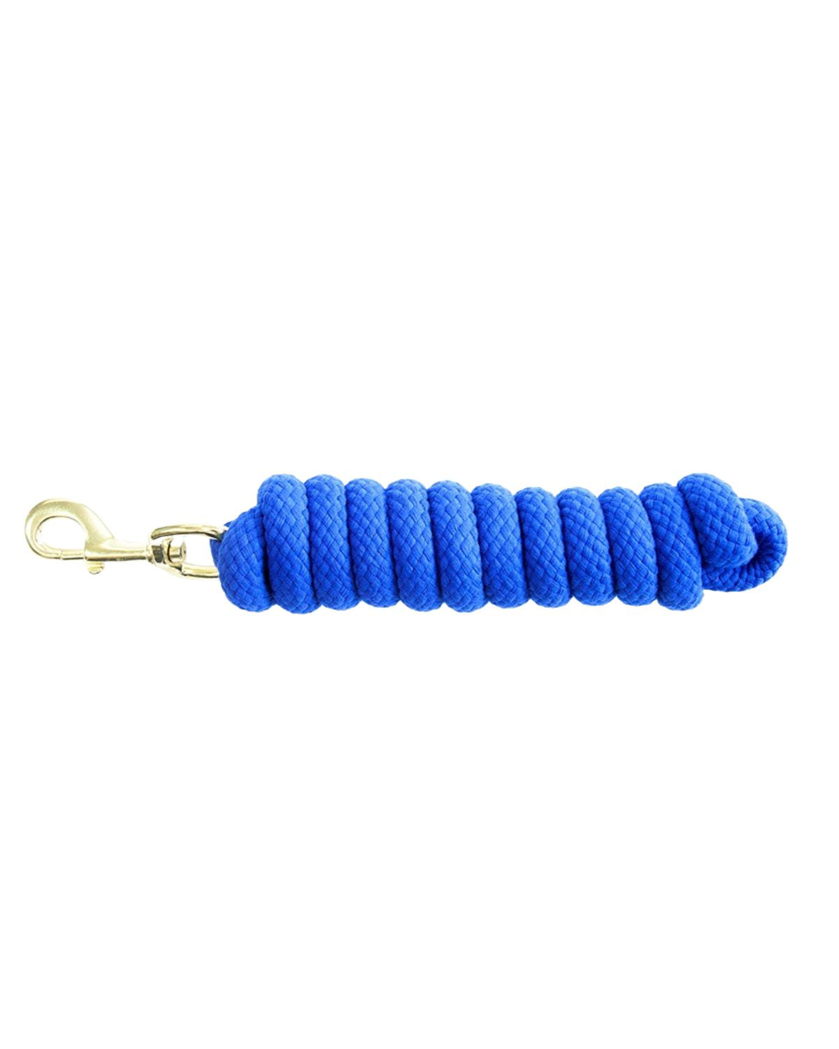 Royal Blue Cotton Horse Lead Rope with Brass Snap Hook - Premium Quality Double Braided Equestrian Lead Rope