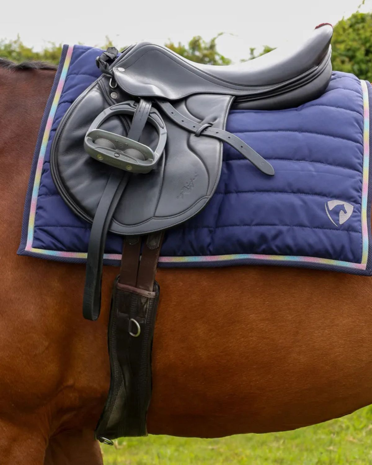 Hy Equestrian Mystic Comfort Pad Navy/Rainbow Dust