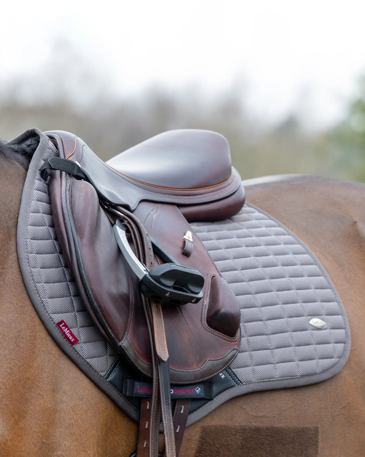 LeMieux Self-Cool Polar Grey Horse Saddle Pad: Cooling comfort for your horse. Shop now!