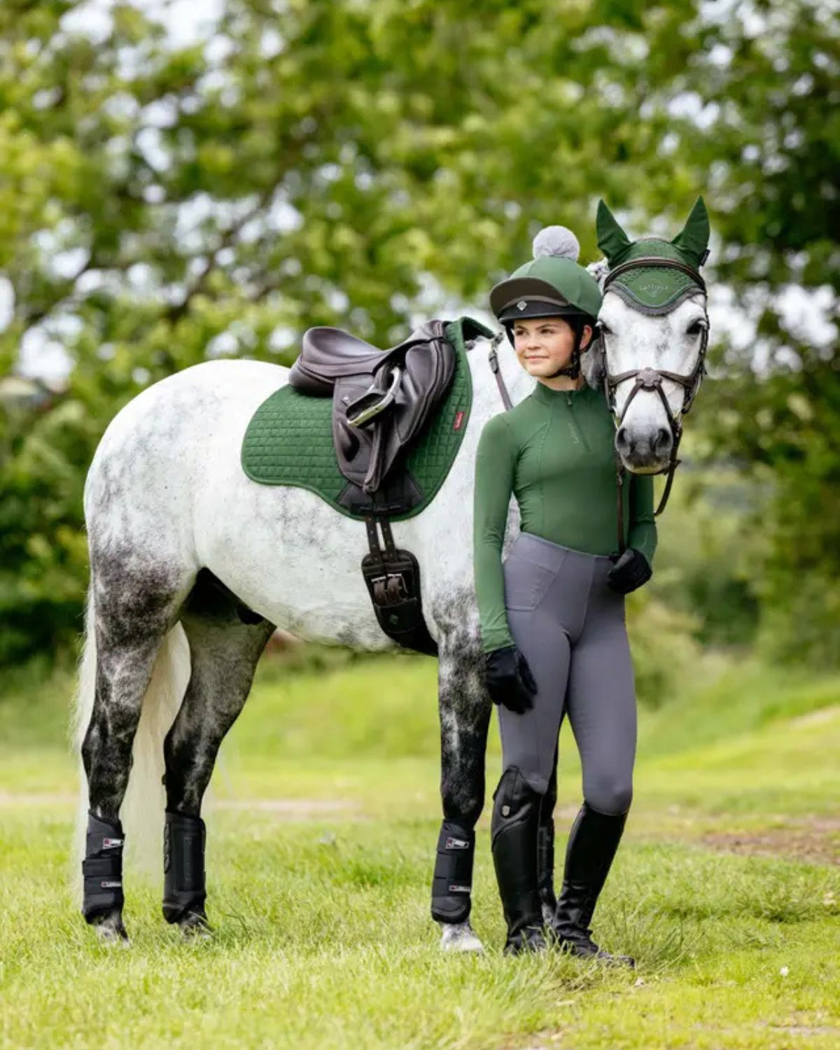 LeMieux Suede GP Square Hunter Green