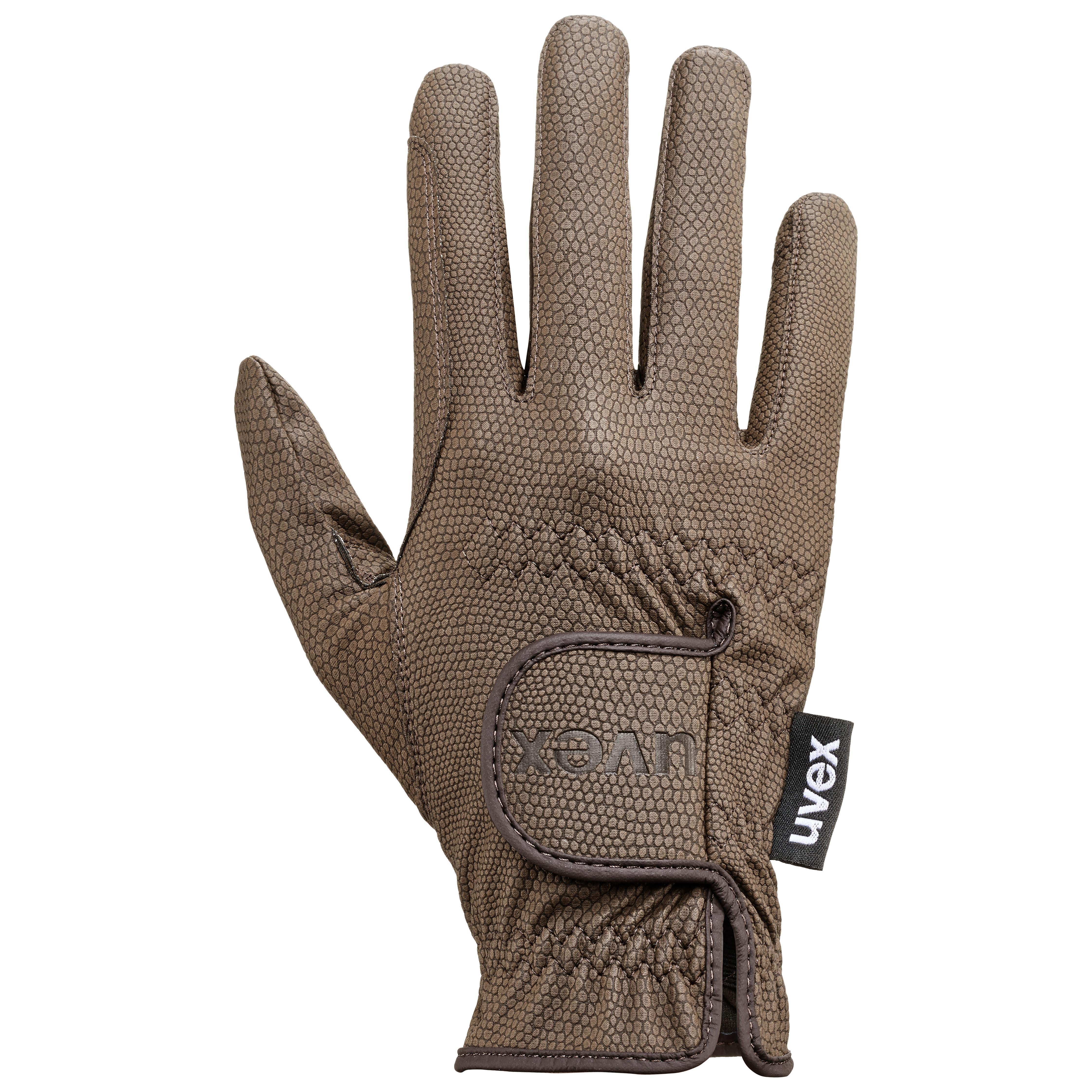 UVEX Sportstyle Riding Gloves - Brown Equestrian Gloves | Touchscreen Compatible & Durable