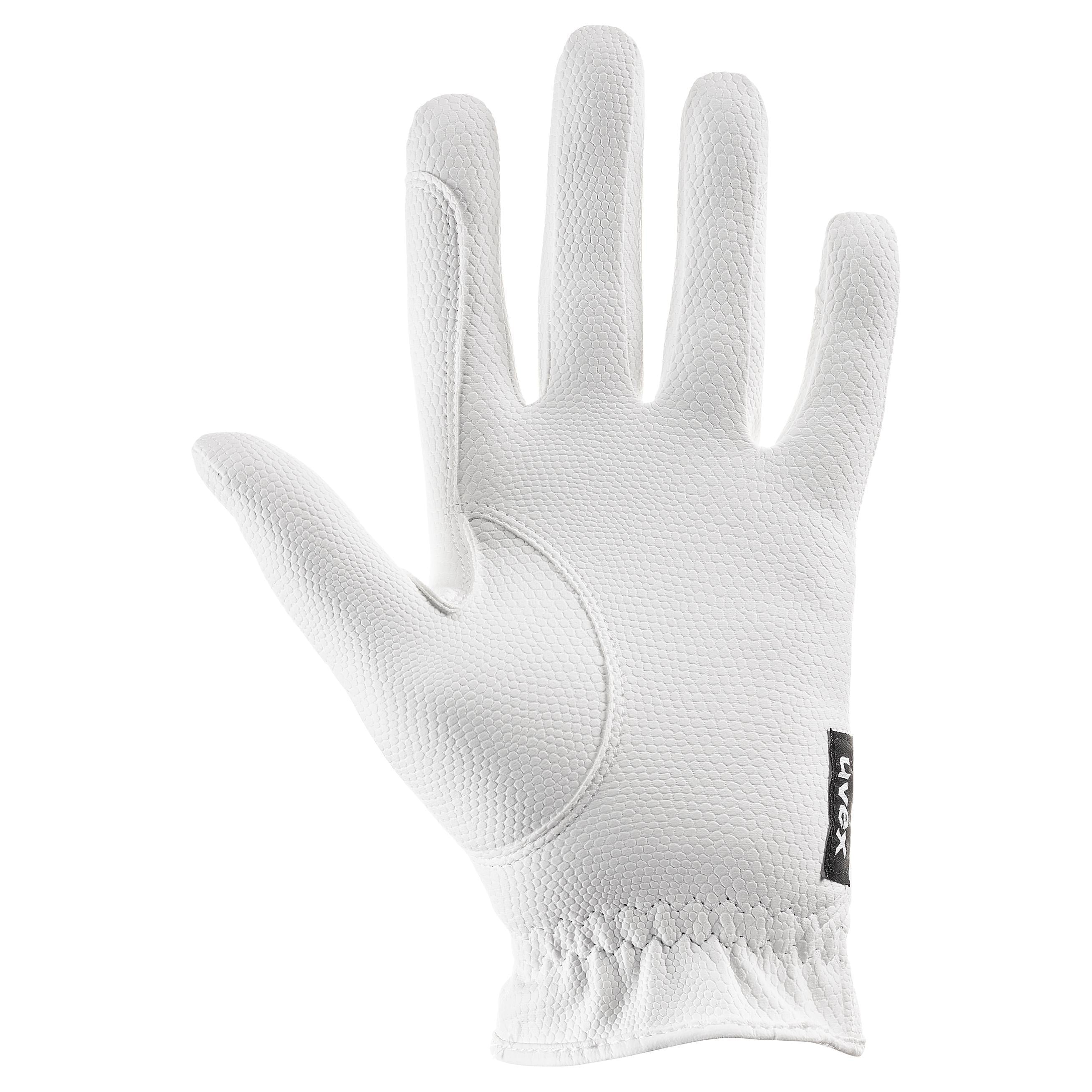 UVEX SPORTSTYLE White Riding Gloves - High-Grip, Breathable, Touchscreen Compatible Equestrian Glove - Equiflair