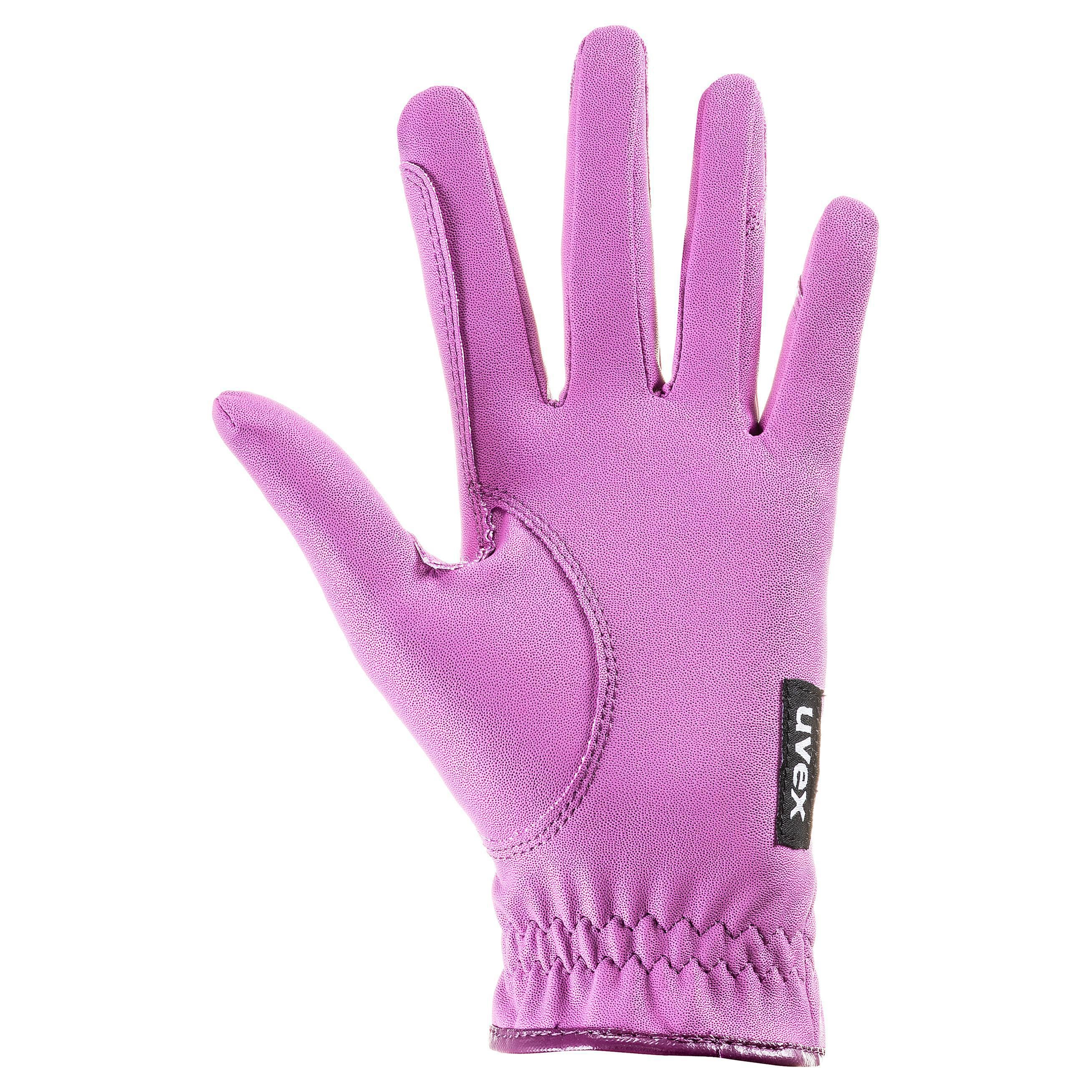 UVEX SPORTSTYLE Kids Riding Gloves - Violet. Horse Riding Gear for Children