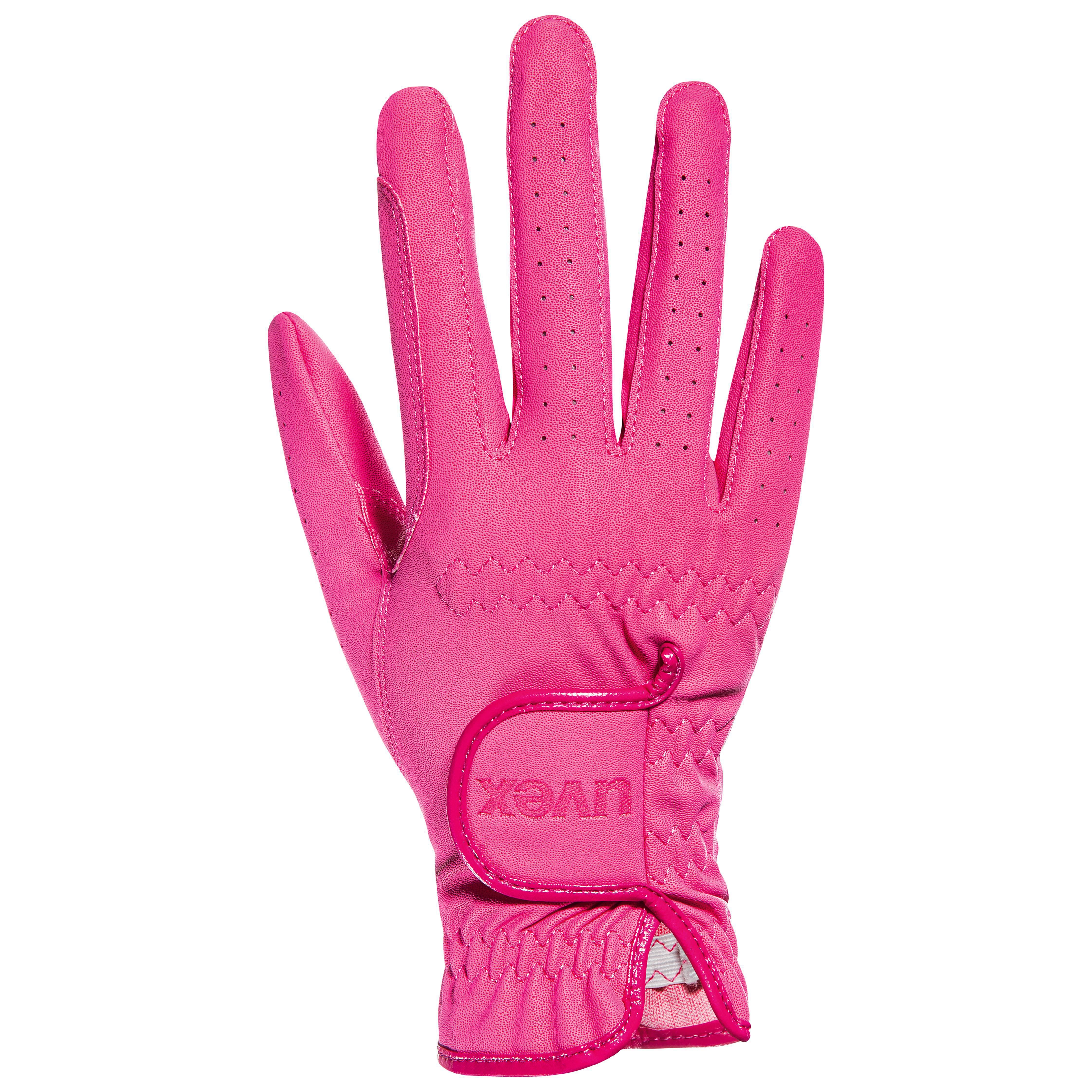 UVEX Sportstyle Kids Riding Gloves - Pink. Children's equestrian gloves.