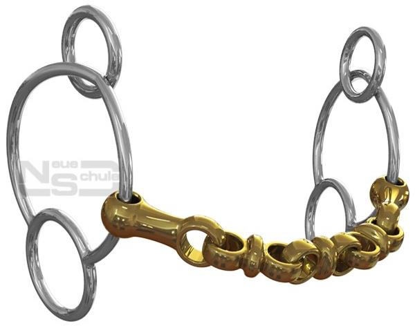 Neue Schule Waterford Universal Horse Bit - Multi-Barrel Snaffle, Stainless Steel, Salox Mouthpiece