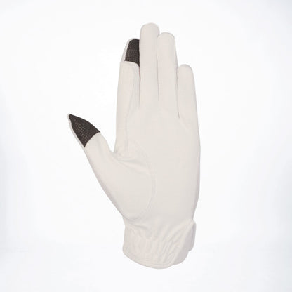 COLDSTREAM LINTLAW White CoolMesh Riding Gloves: Breathable, Summer, Touchscreen Compatible
