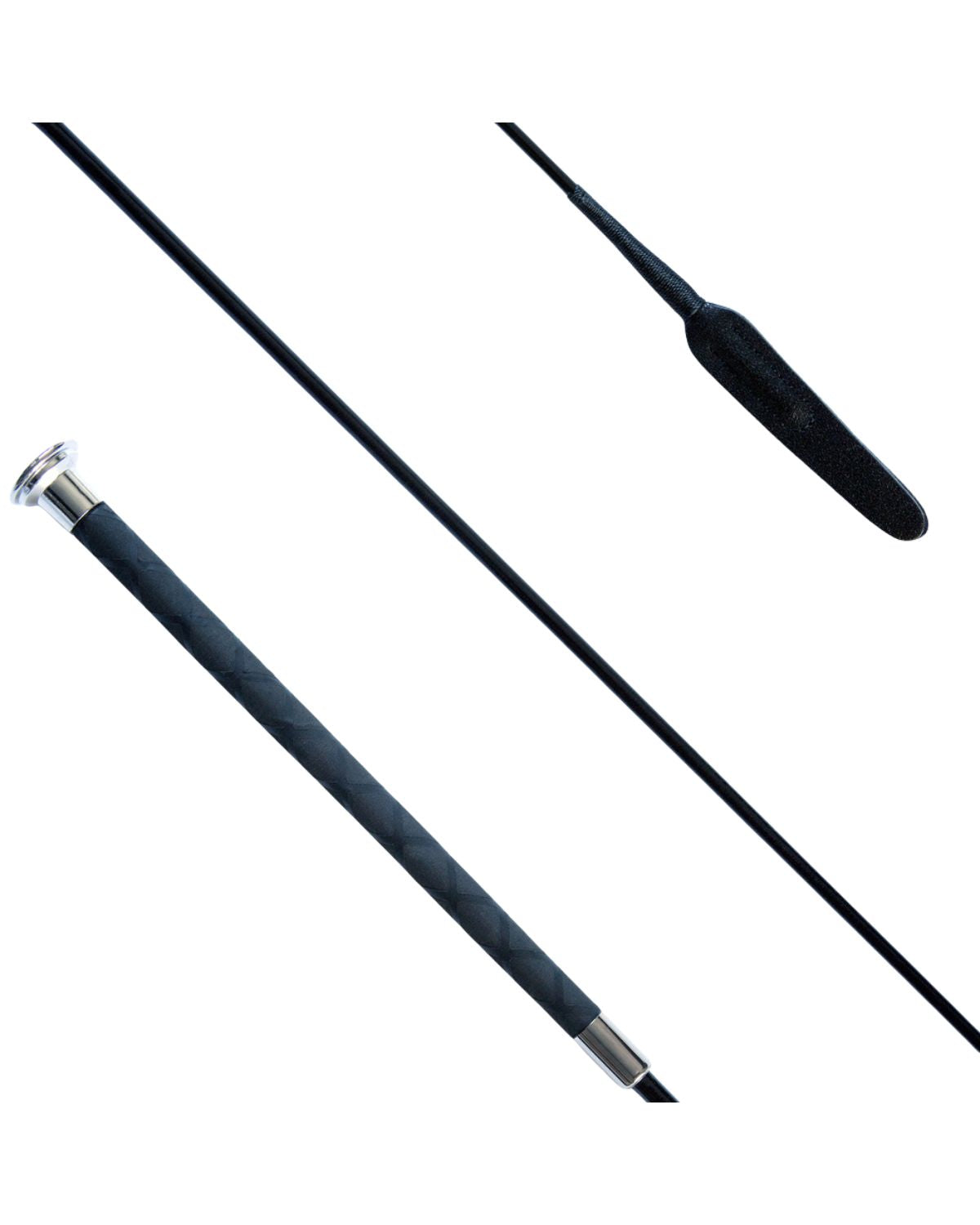 KM Elite Deluxe Balanced Dressage Whip With Split Flap
