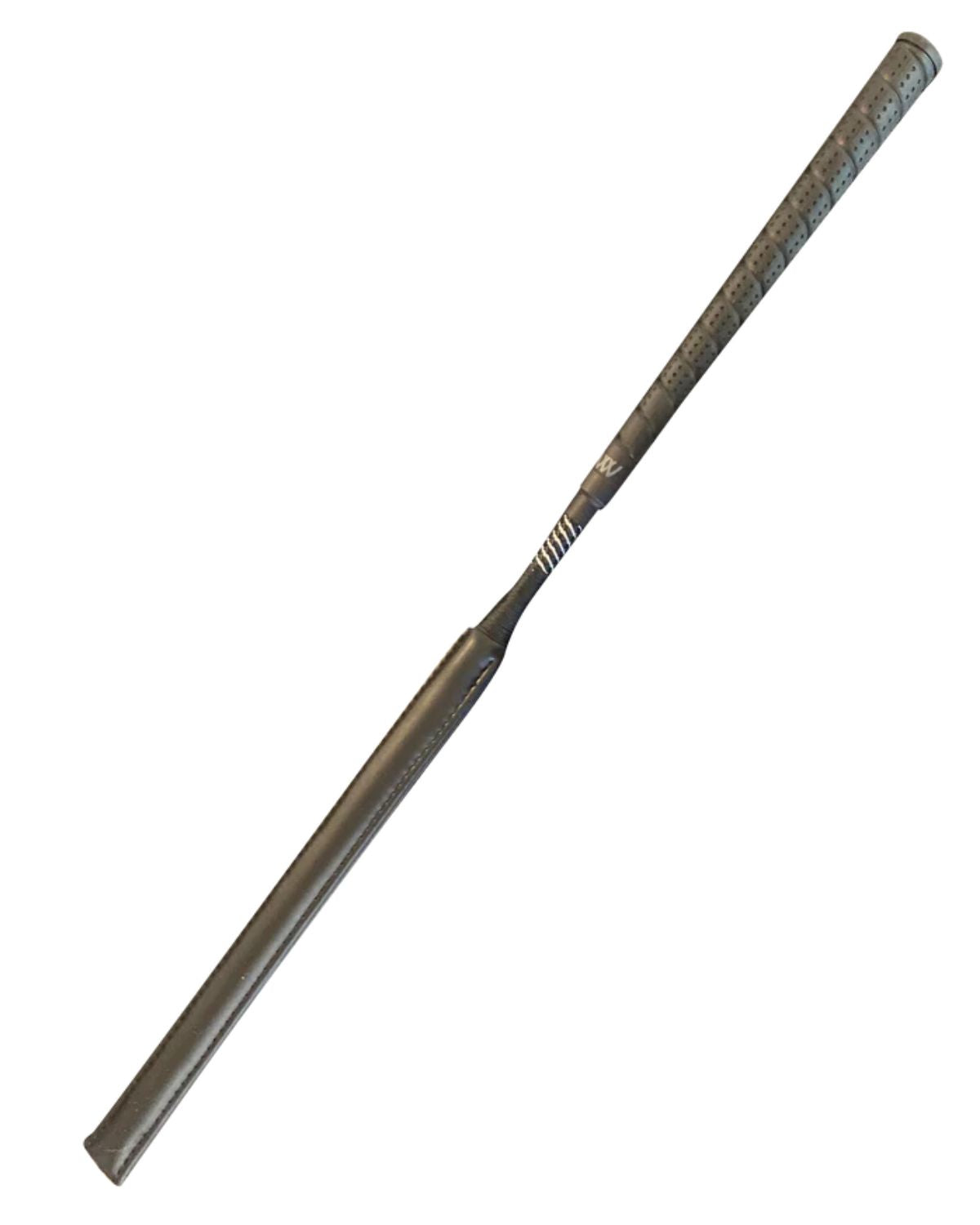 Woof Wear Jump Bat - Full Grip Black. Equestrian show jumping riding whip.