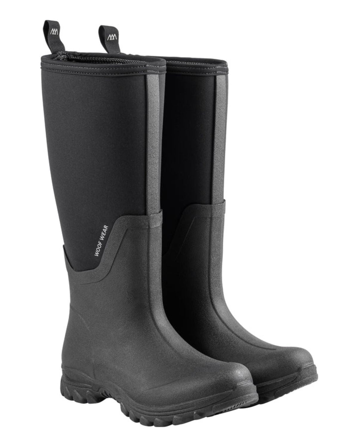 Woof Wear Long Work Boot - Black Rubber & Neoprene Waterproof Yard Boots - Equiflair