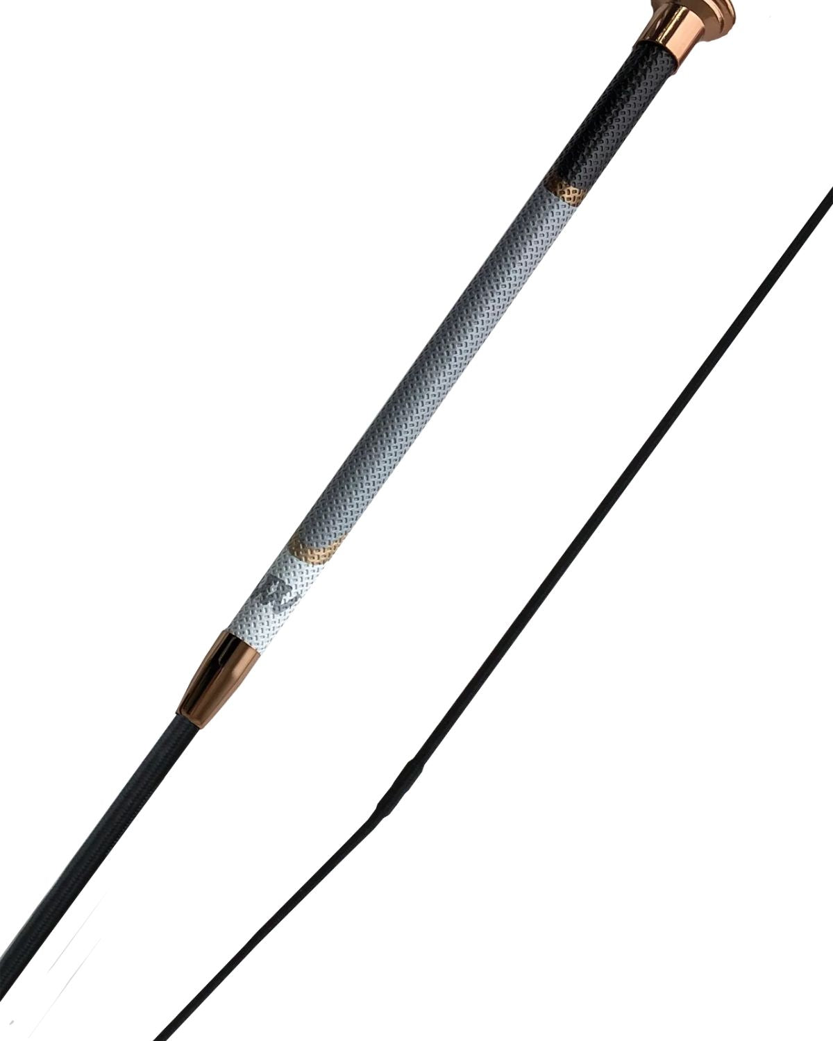 Woof Wear Harmony Resolute Dressage Whip - Grey & Rose Gold | Equestrian Riding Equipment