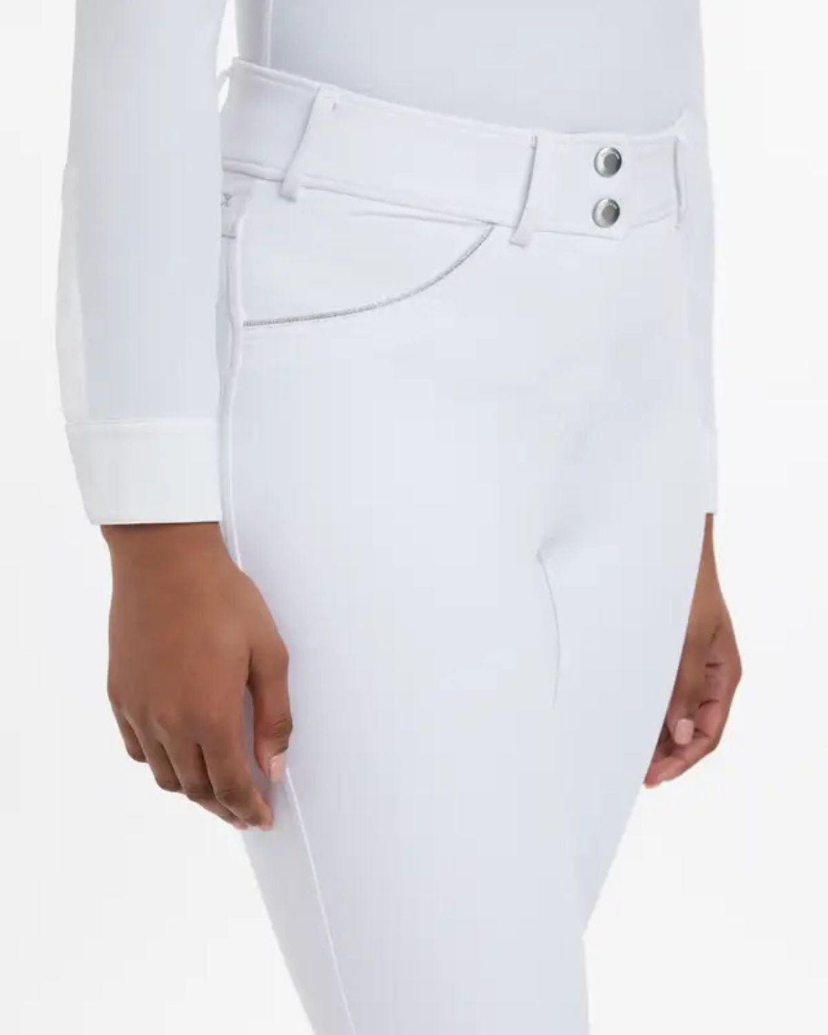 Lemieux Victoria Breeches - Silicone Seat, White - Equestrian Riding Pants