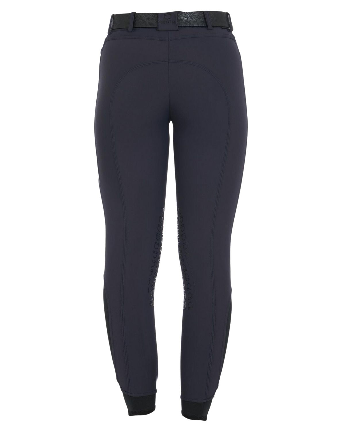 Equestro Women's Slim Fit Grip Breeches With Logo Navy