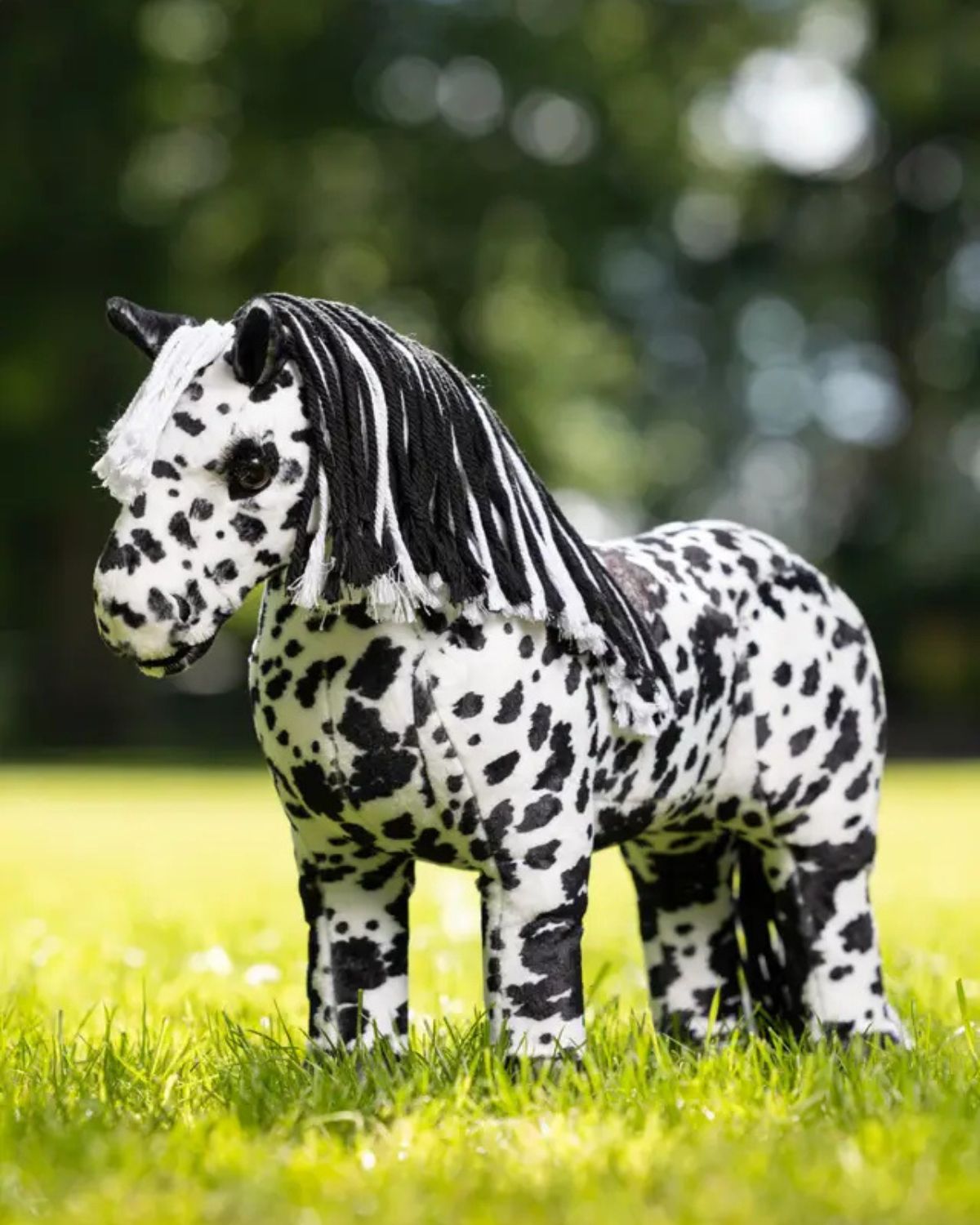 LEMIEUX TOY PONY APPALOOSA DAKOTA BLACK - Black and White Leopard Appaloosa Toy Horse