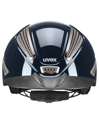Uvex Perfexxion III Shiny Navy Riding Helmet - High Performance Equestrian Safety Gear, Equiflair