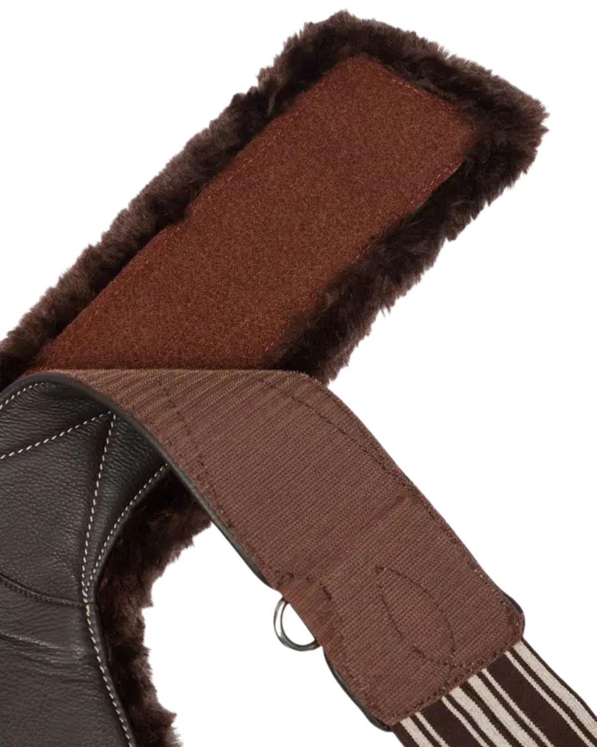 LeMieux Arika Simuwool Contoured Long Stud Girth Brown