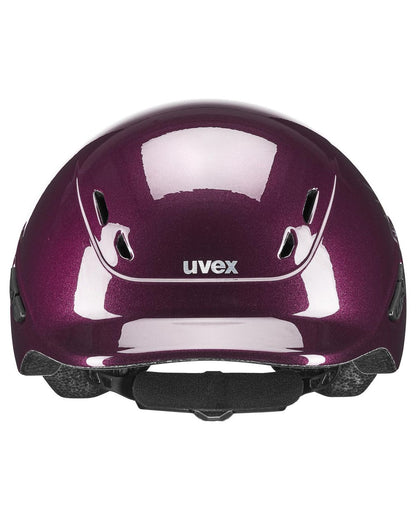 UVEX KIDDOX Shiny Burgundy Junior Riding Helmet - Protective Horseback Riding Gear for Kids