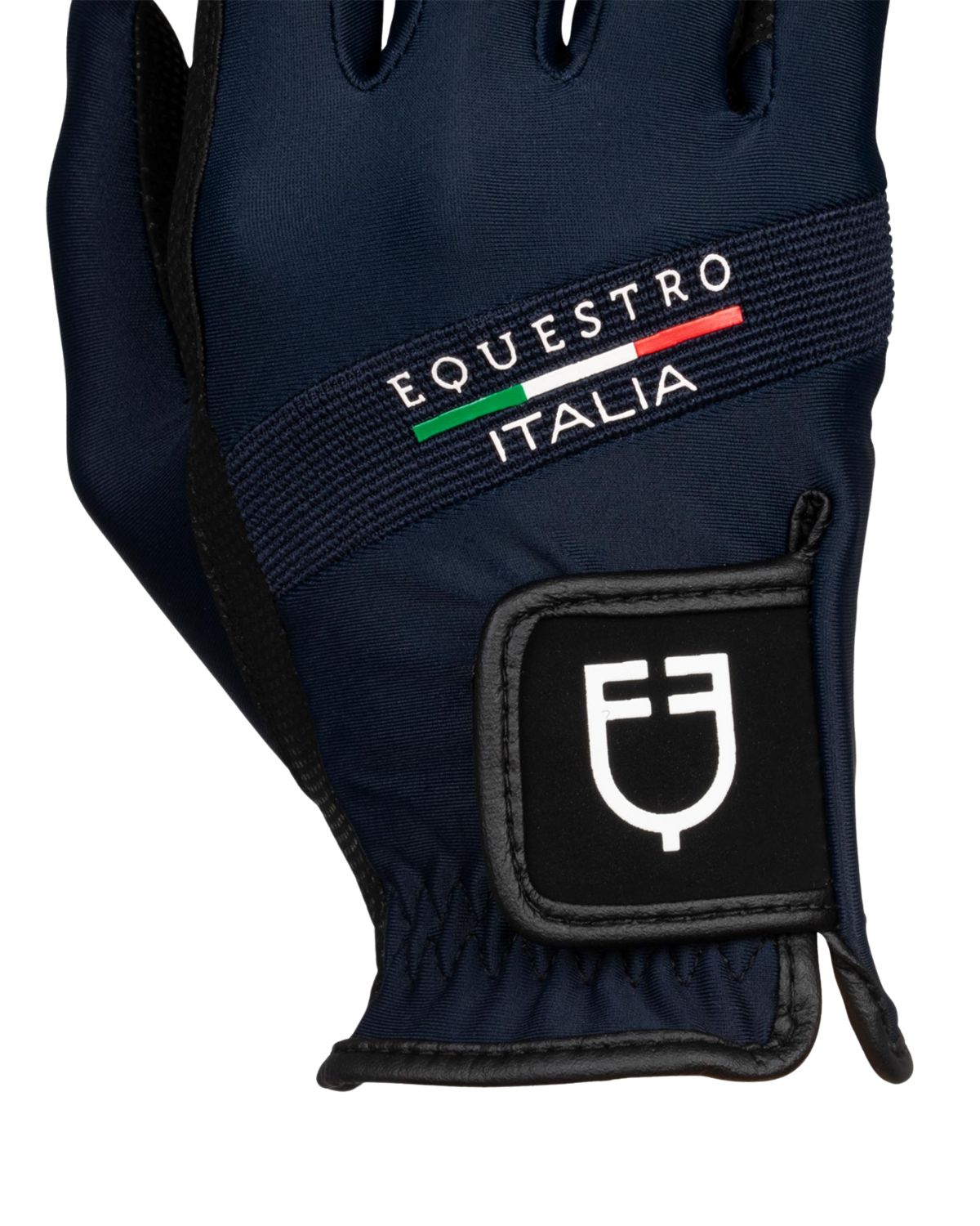 Equestro Gloves In Technical Fabric Equestro X Fise Navy Blazer