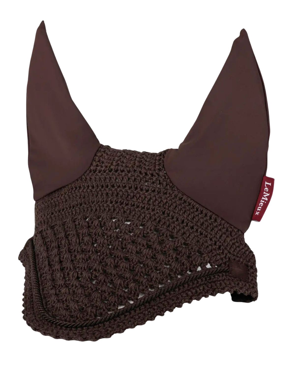 LEMIEUX Vogue Fly Hood - Brown | Horse Fly Mask with Noise Dampening | Equestrian Comfort and Protection