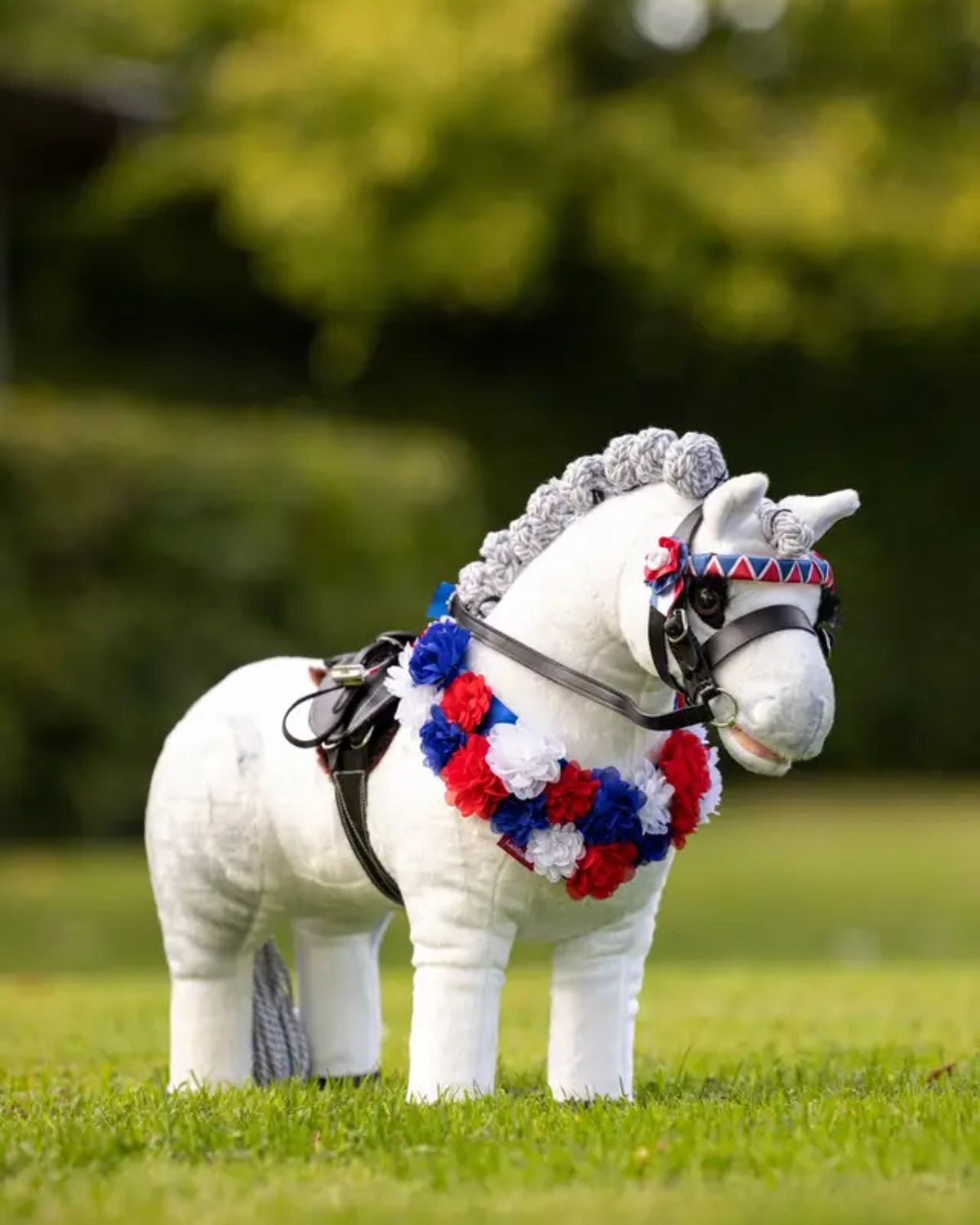 LEMIEUX TOY PONY COCO - Plush Horse, Working Hunter Pony Toy, Grey Toy Pony