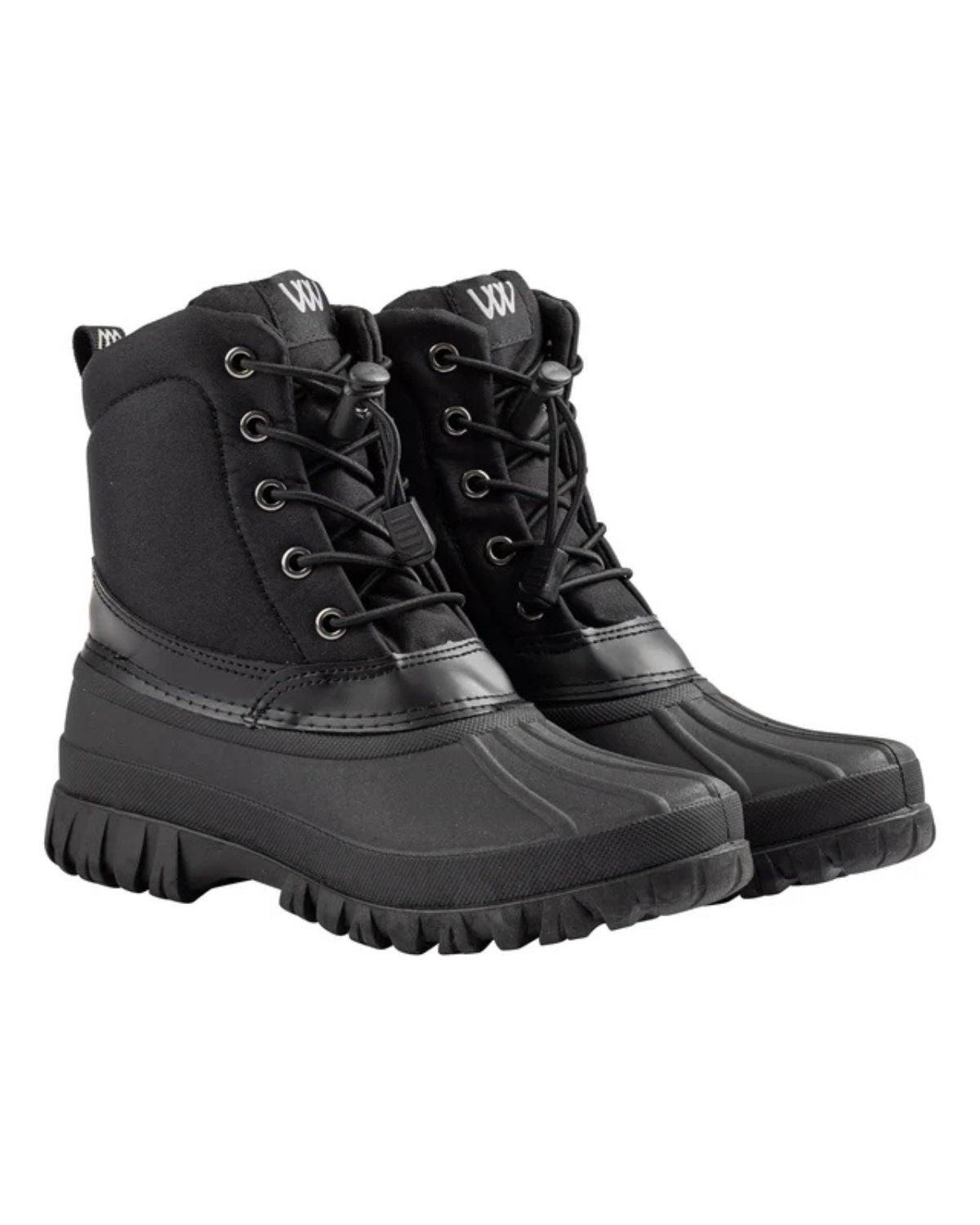 WOOF WEAR Laced Yard Boot Black: Waterproof Winter Boots for Yard Work, Equestrian Boots from Equiflair