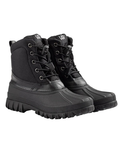 WOOF WEAR Laced Yard Boot Black: Waterproof Winter Boots for Yard Work, Equestrian Boots from Equiflair
