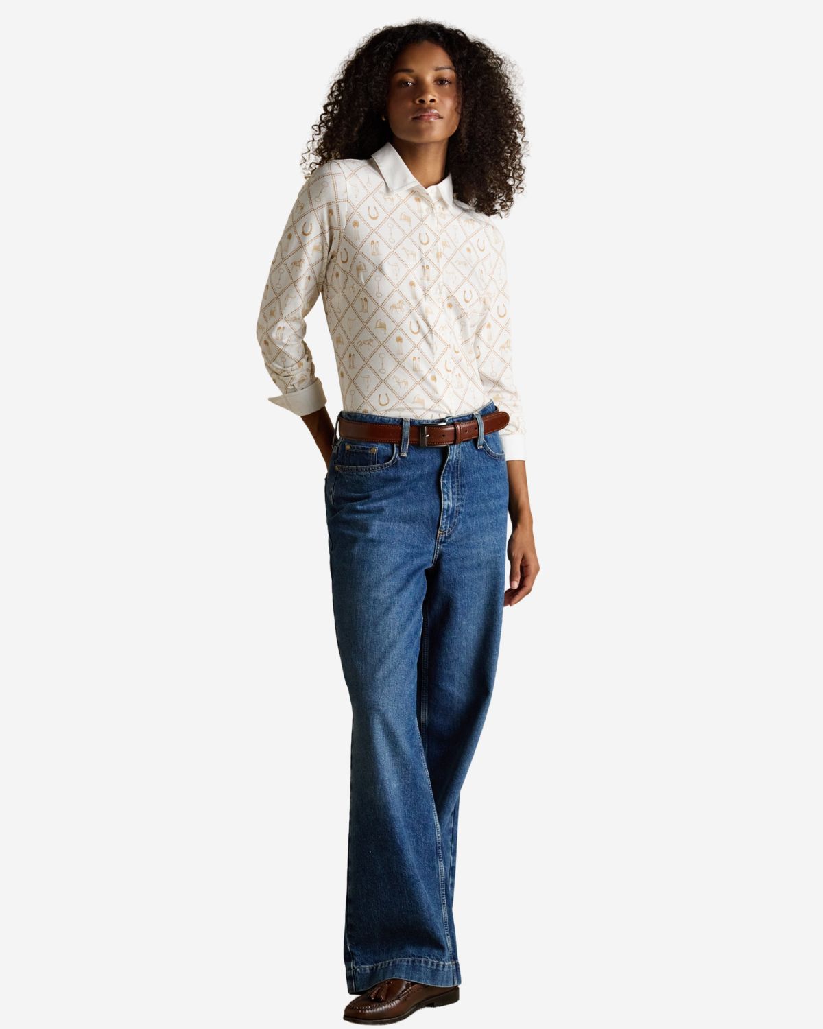 Joules Charlotte Horse Icons Printed Jersey Shirt