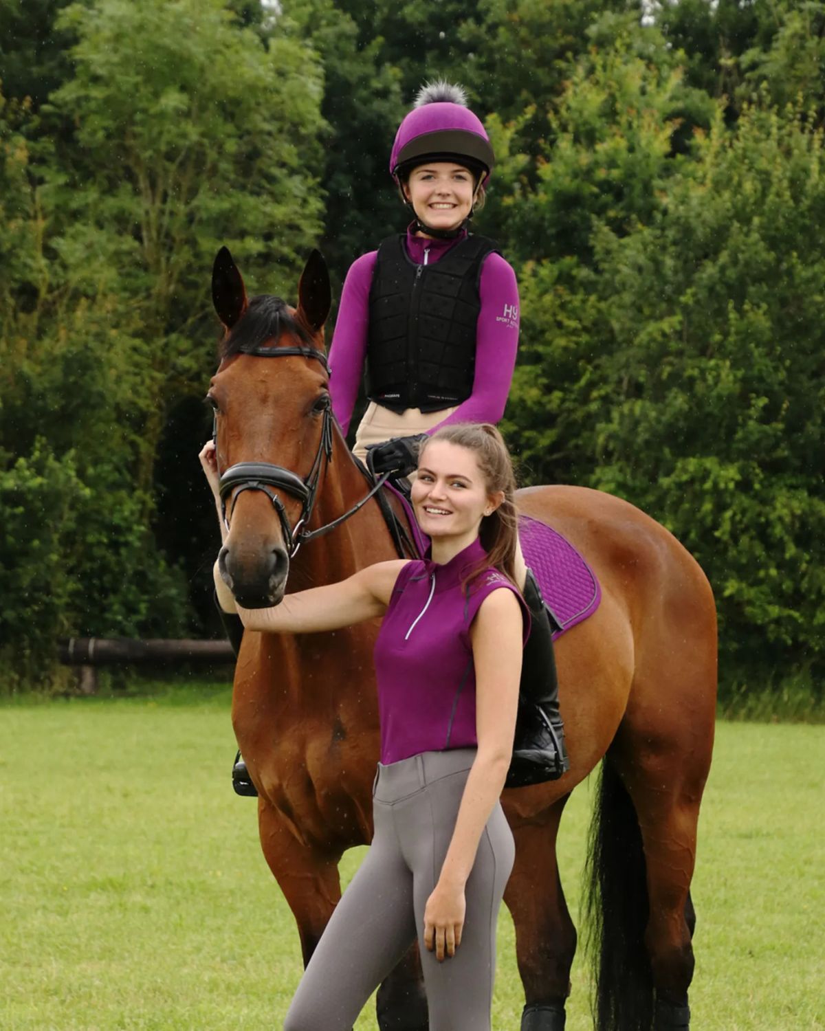 Hy Sport Active Hat Silk with Interchangeable Pom Pom Amethyst Purple