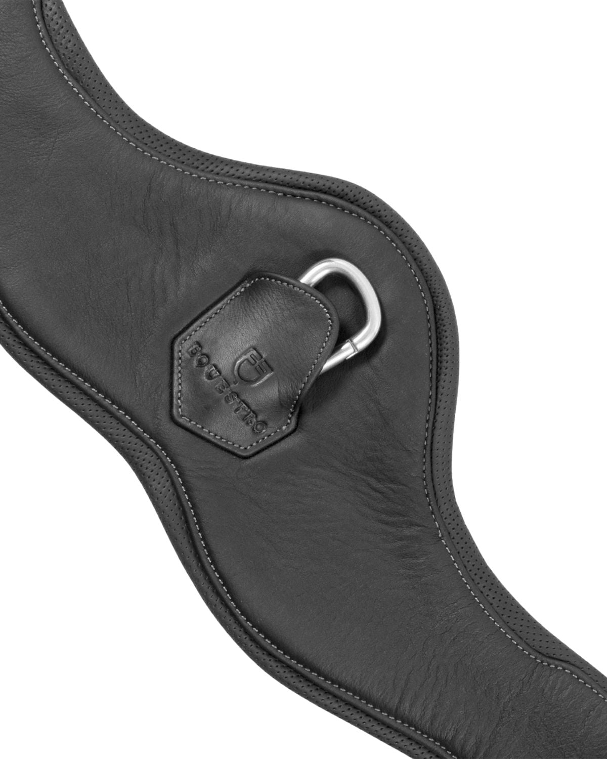 Equestro Shaped Leather Jumping Girth Black