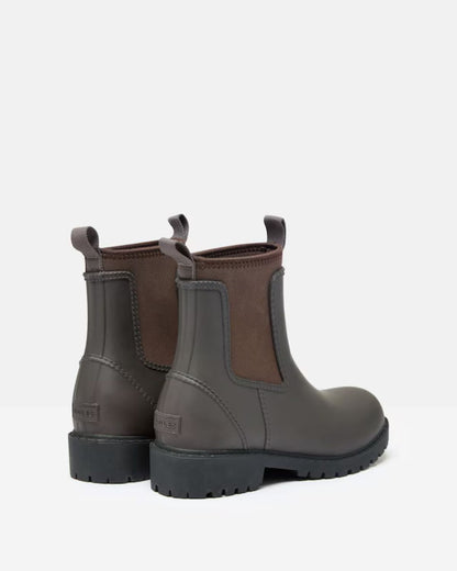 JOULES Oakfield Chocolate Brown Wellies: Short Neoprene-Lined Wellington Boots for Women