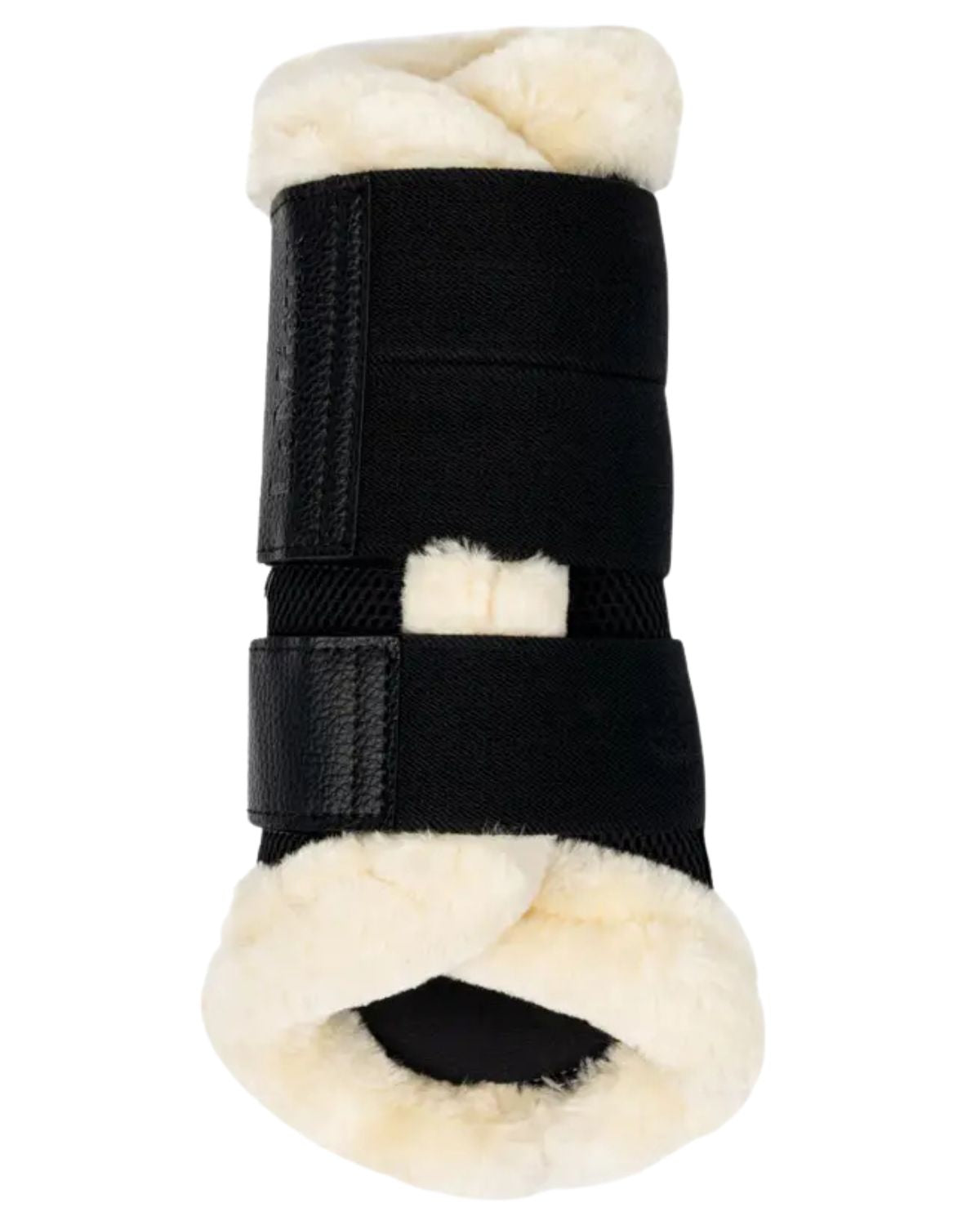 LeMieux Fleece Edged Mesh Brushing Boots Black/Natural
