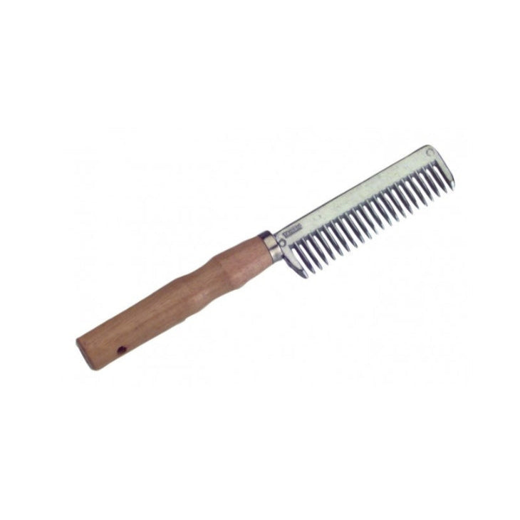 Cameo Horse Pulling Comb with Wooden Handle - Mane and Tail Thinning Tool | Equiflair