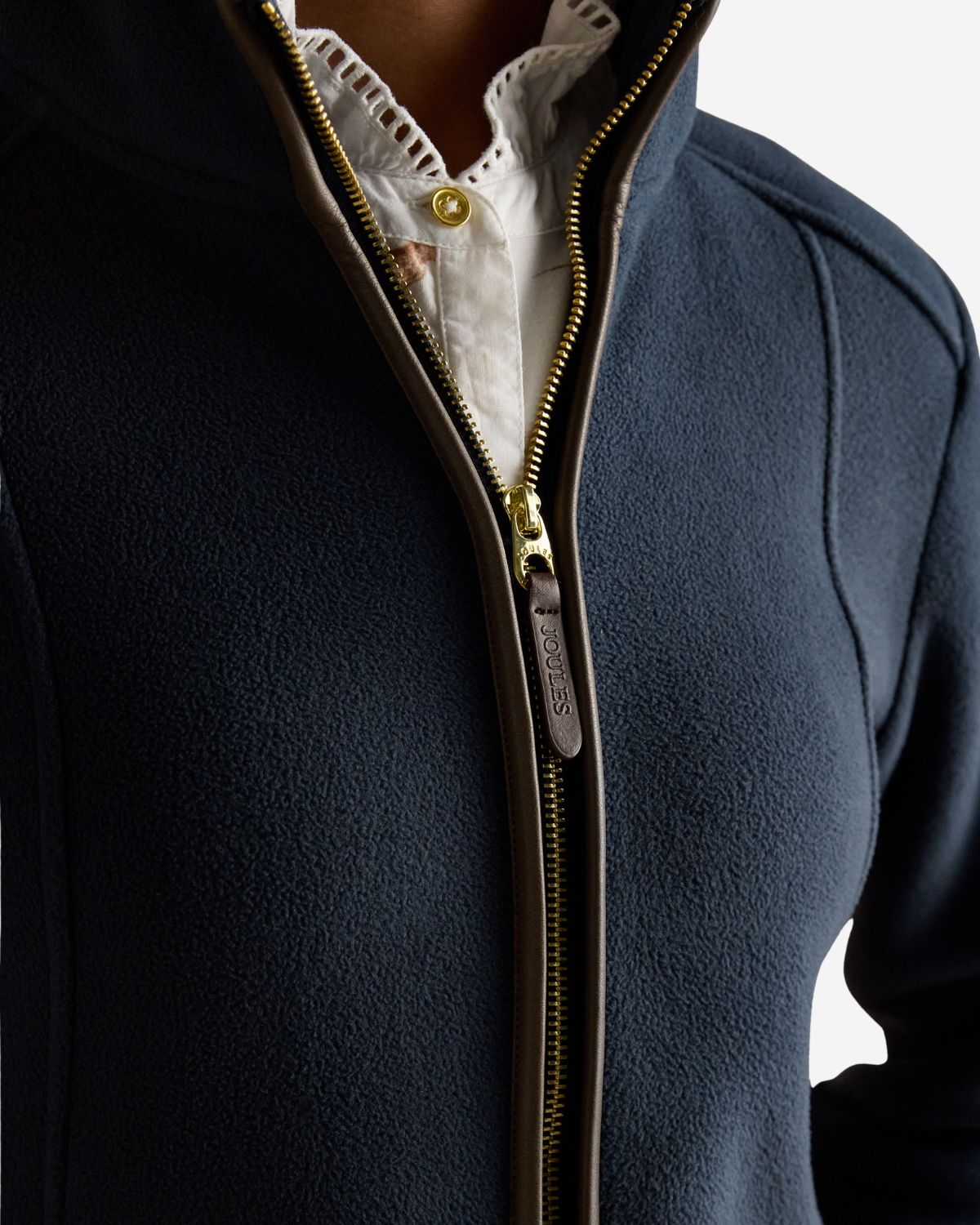 Joules Heritage Navy Regular Zip Through Fleece