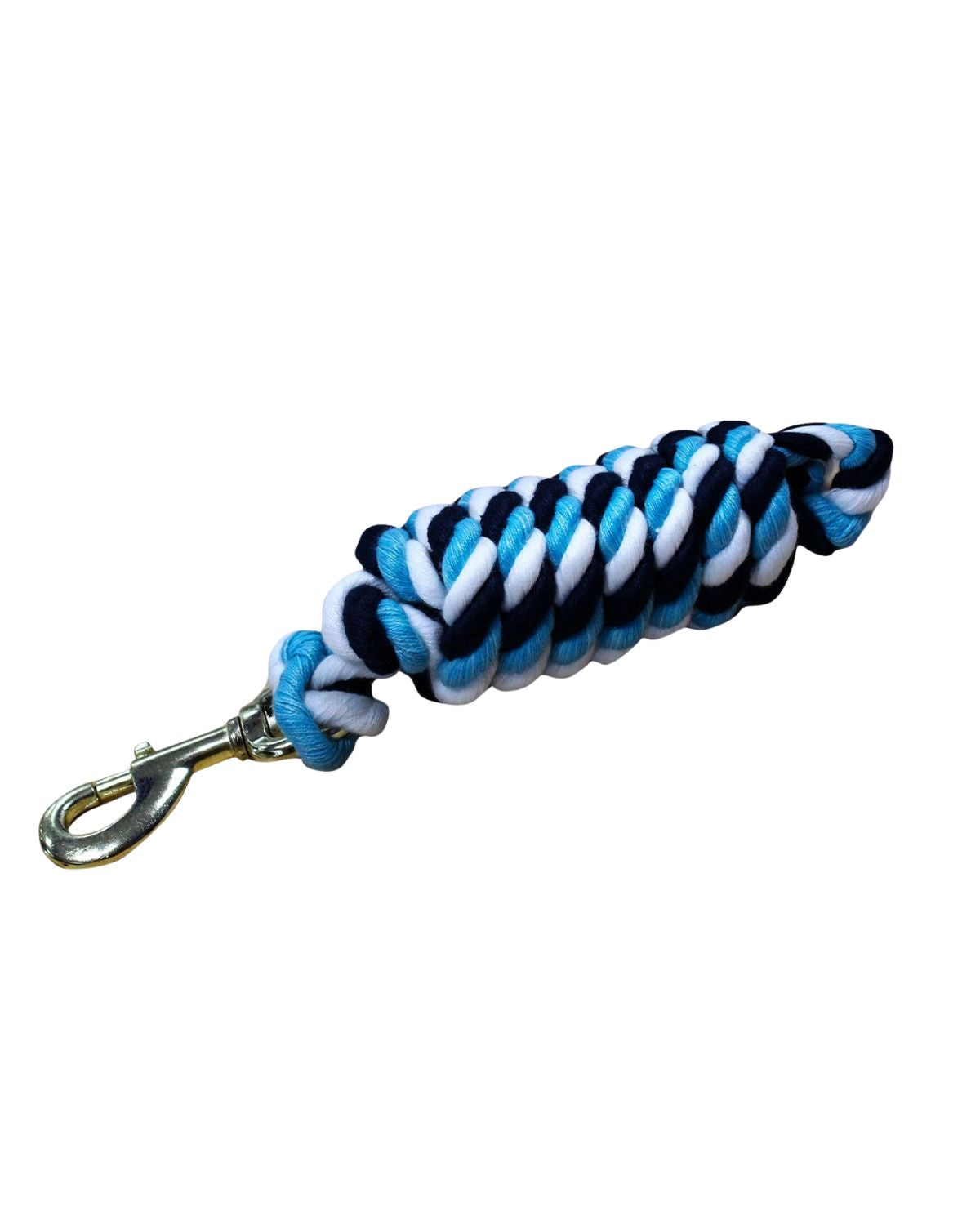 KM Elite Superfine Cotton Lead Rope Navy/Baby Blue/White