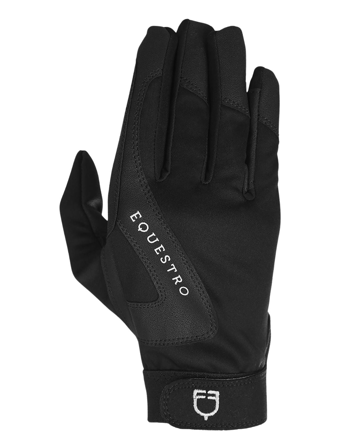 Equestro Technical Fabric Gloves With Fleece Lining Black