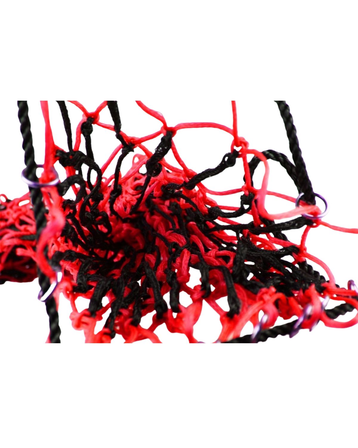 KM Elite Elim-a-Net Hay Net - Red & Black Slow Feeder for Horses