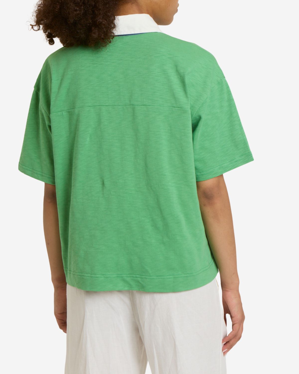 Joules Green Jonty Fox Embroidered Short Sleeve Cotton Rugby Shirt